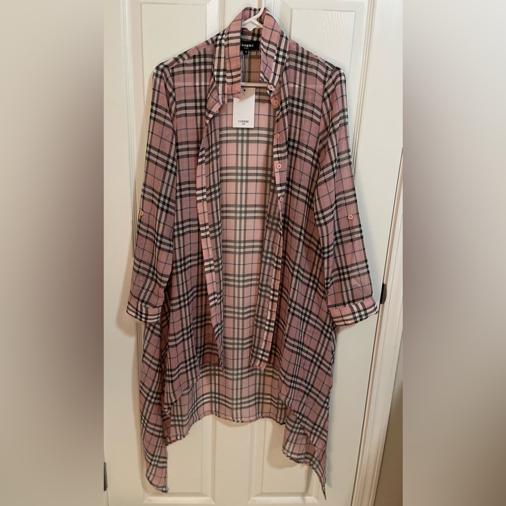 Plaid Button Down Shirt in Pink